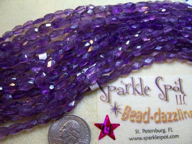 Med AMETHYST Faceted Ovals Med AMETHYST Faceted Ovals