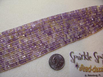 AMETRINE Faceted Heishe 4mm AMETRINE Faceted Heishe 4mm