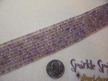 AMETRINE Micro Faceted Rondelle 4mm AMETRINE Micro Faceted Rondelle 4mm