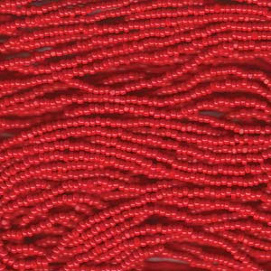 Size 13/0 Czech CHARLOTTES RED by Hank Size 13/0 Czech CHARLOTTES RED by Hank