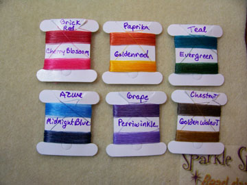 Beading Thread in COLORS 12 Color SAMPLER Pack
