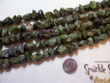 GREEN JASPER Lg Rough Faceted Nuggets GREEN JASPER Lg Rough Faceted Nuggets