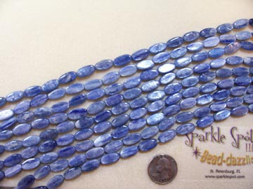Light Blue KYANITE Puffy Long Oval 15mm Light Blue KYANITE Puffy Long Oval 15mm