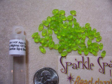 CHARTREUSE MATTE TRANSPARENT Long Magatama Drops CHARTREUSE MATTE TRANSPARENT Long Magatama Drops