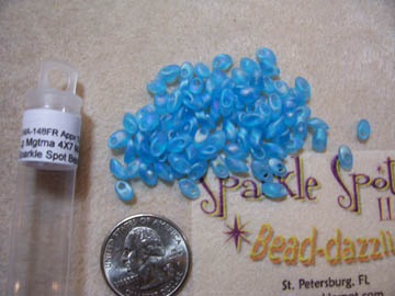 AQUA AB MATTE TRANSPARENTLong Magatama Drops AQUA AB MATTE TRANSPARENTLong Magatama Drops