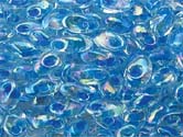 AQUA LINED CRYSTAL AB Long Magatama Drops AQUA LINED CRYSTAL AB Long Magatama Drops