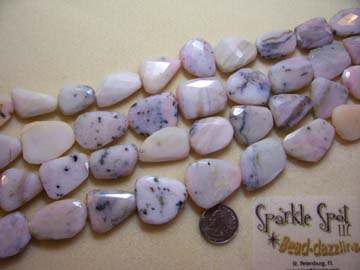PINK PERUVIAN OPAL Facet Freeform Nuggets Lg PINK PERUVIAN OPAL Facet Freeform Nuggets Lg