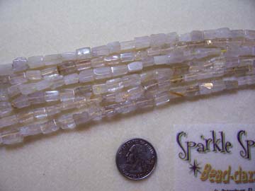 GOLDEN RUTILATED QUARTZ Brick 8mm GOLDEN RUTILATED QUARTZ Brick 8mm