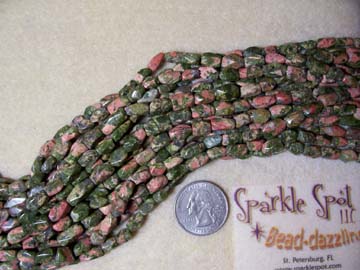 UNAKITE Facet Chunky Nugget 8-12mm UNAKITE Facet Chunky Nugget 8-12mm