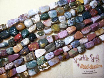 OCEAN ORBICULAR JASPER Nuggets Lg OCEAN ORBICULAR JASPER Nuggets Lg