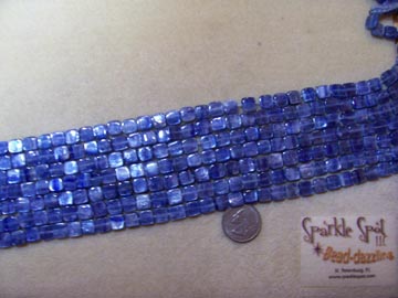 Blue KYANITE Puffy Square 9mm Blue KYANITE Puffy Square 9mm