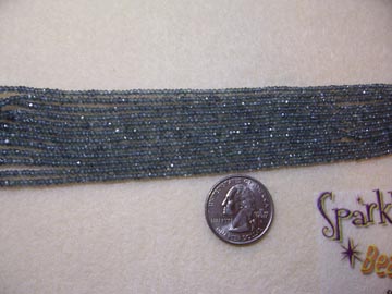 Genuine SAPPHIRE Stormy Blue Micro Facet Rondelle Genuine SAPPHIRE Stormy Blue Micro Facet Rondelle