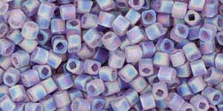 TANZANITE LT RAINBOW FROSTED TRANS Toho Cube Square 1.5mm TANZANITE LT RAINBOW FROSTED TRANS Toho Cube Square 1.5mm