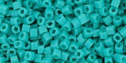 3mm TURQUOISE OPAQUE Toho Cube Square 3mm TURQUOISE OPAQUE Toho Cube Square