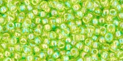 GREEN LIME RAINBOW TRANS Toho Round Sz 6 GREEN LIME RAINBOW TRANS Toho Round Sz 6