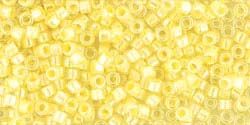 CRYSTAL OP YELLOW LINED Toho TREASURES Cylinder Sz 11 CRYSTAL OP YELLOW LINED Toho TREASURES Cylinder Sz 11