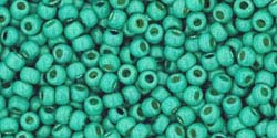 GREEN TEAL FROSTED PERMANENT FINISH GLVNZD Toho Round Sz 06 GREEN TEAL FROSTED PERMANENT FINISH GLVNZD Toho Round Sz 06