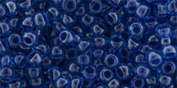 CRYSTAL DEEP BLUE LINED Toho Round Sz 08 CRYSTAL DEEP BLUE LINED Toho Round Sz 08