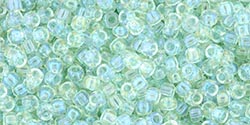 SEAFOAM TRANSPARENT RAINBOW Toho Round Sz 11 SEAFOAM TRANSPARENT RAINBOW Toho Round Sz 11