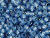 MONTANA BLUE MILKY SILVER LINED PERM FINISH Toho Round Sz 8 MONTANA BLUE MILKY SILVER LINED PERM FINISH Toho Round Sz 8