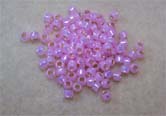 PINK LIGHT MILKY SILVER LINED Toho Round Sz 6 PINK LIGHT MILKY SILVER LINED Toho Round Sz 6