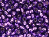 PURPLE SILVER LINED Toho Round Sz 8 PURPLE SILVER LINED Toho Round Sz 8