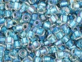 CAPRI LT RAINBOW CRYSTAL LINED Toho Round Sz 6 CAPRI LT RAINBOW CRYSTAL LINED Toho Round Sz 6