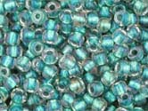 CRYSTAL RAINBOW TEAL LINED Toho Round Sz 8 CRYSTAL RAINBOW TEAL LINED Toho Round Sz 8
