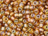 TOPAZ GOLD LINED Toho Round Sz 6 TOPAZ GOLD LINED Toho Round Sz 6