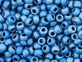 Mediterranean Blue Frosted HIGHER METALLIC Toho Round Sz 8 Mediterranean Blue Frosted HIGHER METALLIC Toho Round Sz 8