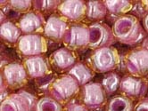 TOPAZ LT PINK LINED Toho TRIANGLE Seed Beads Sz 11