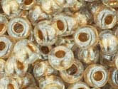 CRYSTAL GOLD LINED Toho Round Sz 6 CRYSTAL GOLD LINED Toho Round Sz 6