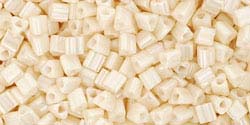 LIGHT BEIGE OPAQUE LUSTER Toho TRIANGLE Seed Beads Sz 11 LIGHT BEIGE OPAQUE LUSTER Toho TRIANGLE Seed Beads Sz 11